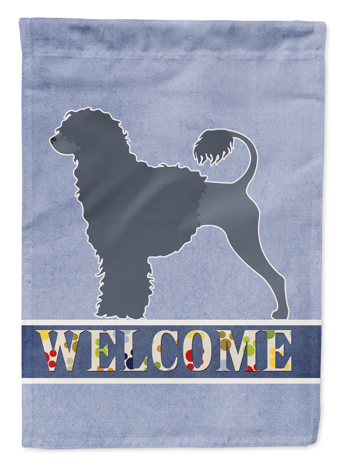 Portuguese Water Dog Welcome Garden Flag Mailbox Decorative Yard Banner Outside Patio Artwork for Flower Beds, Garden Size, Multicolor