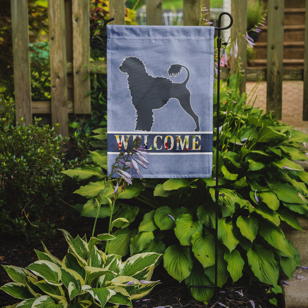 Portuguese Water Dog Welcome Garden Flag Mailbox Decorative Yard Banner Outside Patio Artwork for Flower Beds, Garden Size, Multicolor