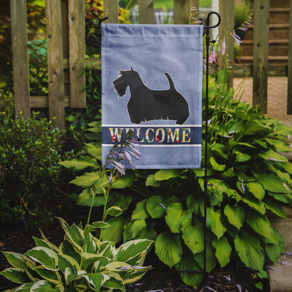 Scottish Terrier Welcome Garden Flag Mailbox Decorative Yard Banner Outside Patio Artwork for Flower Beds, Garden Size, Multicolor