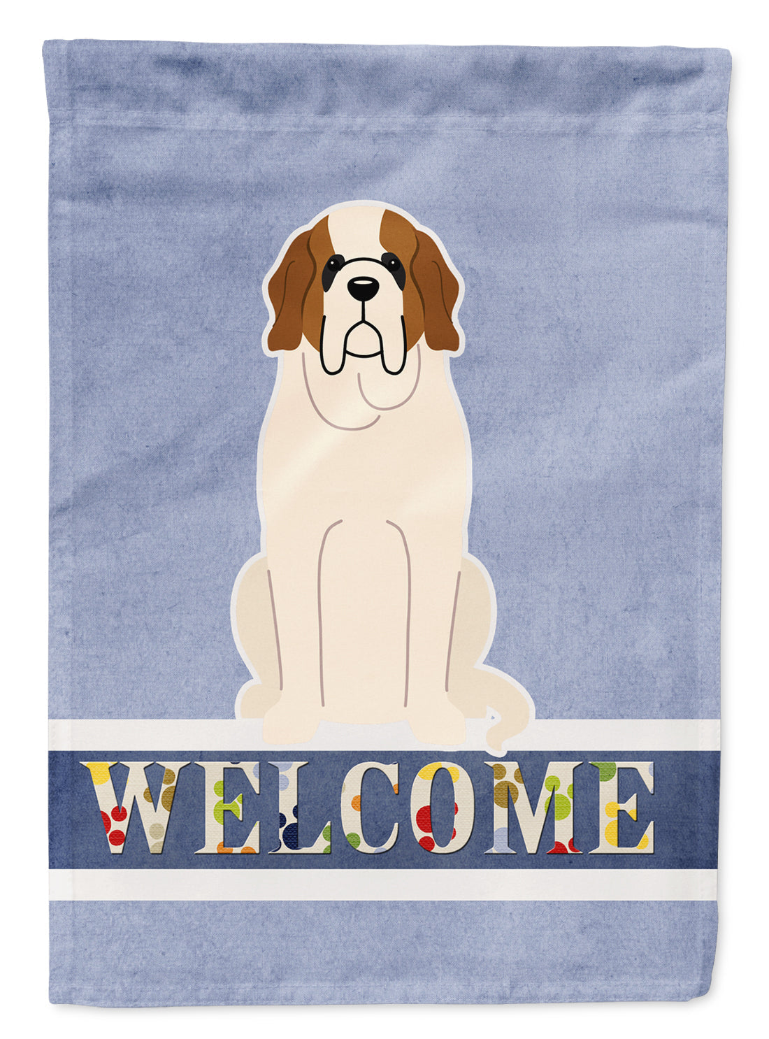 Saint Bernard Welcome Garden Flag Mailbox Decorative Yard Banner Outside Patio Artwork for Flower Beds, Garden Size, Multicolor