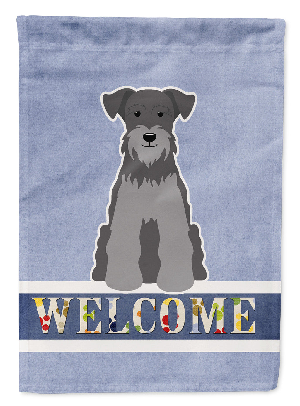 Miniature Schnauzer Black Silver Welcome Garden Flag Mailbox Decorative Yard Banner Outside Patio Artwork for Flower Beds, Garden Size, Multicolor