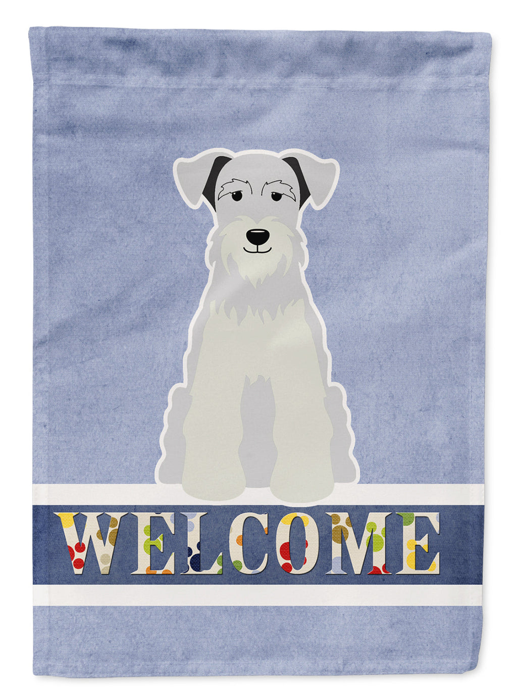 Miniature Schnauzer White Welcome Garden Flag Mailbox Decorative Yard Banner Outside Patio Artwork for Flower Beds, Garden Size, Multicolor