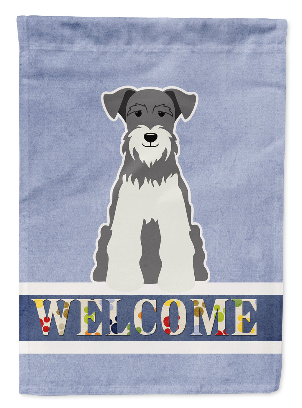 Miniature Schnauzer Salt and Pepper Welcome Garden Flag Mailbox Decorative Yard Banner Outside Patio Artwork for Flower Beds, Garden Size, Multicolor