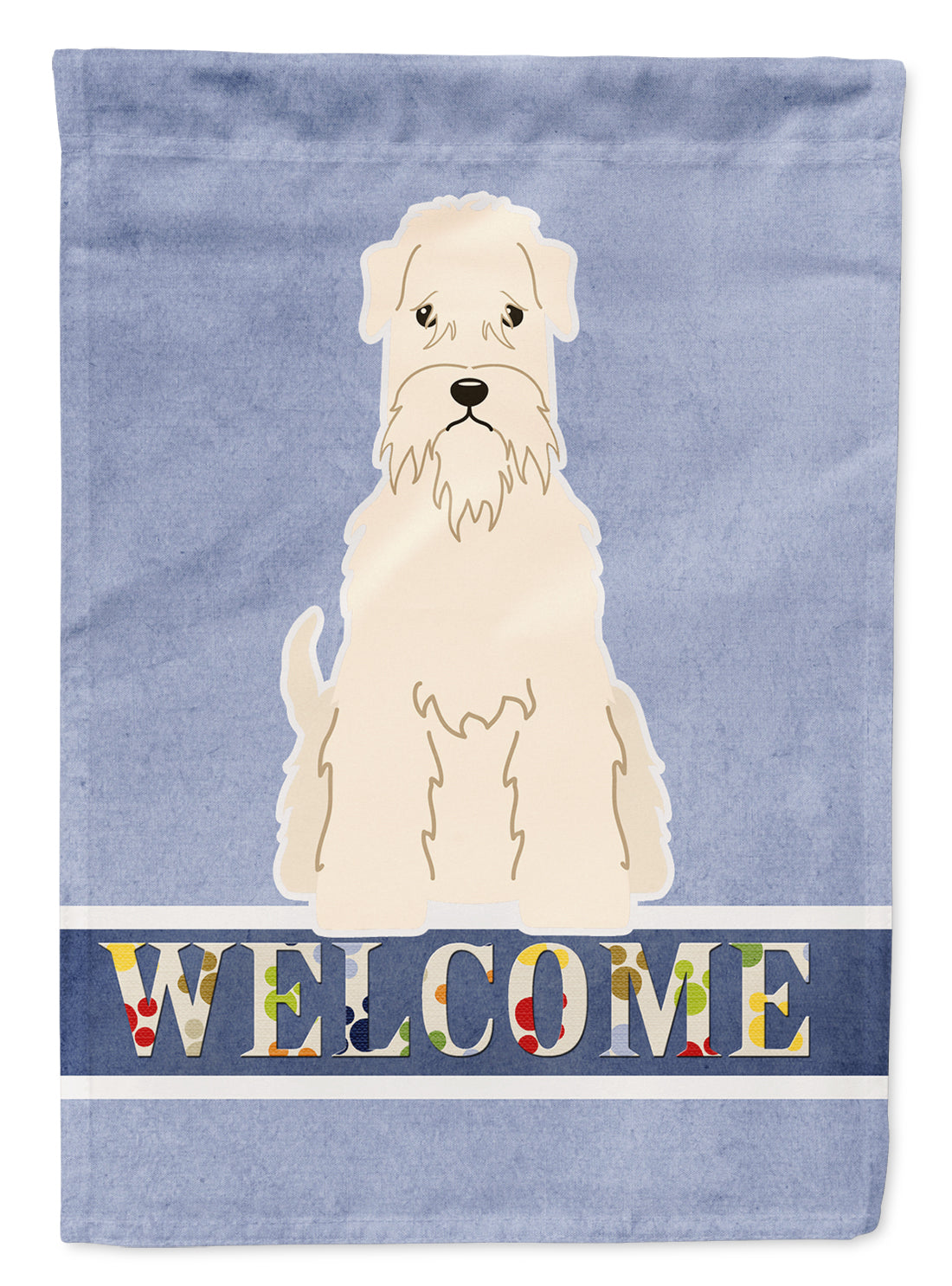 Soft Coated Wheaten Terrier Welcome Garden Flag Mailbox Decorative Yard Banner Outside Patio Artwork for Flower Beds, Garden Size, Multicolor