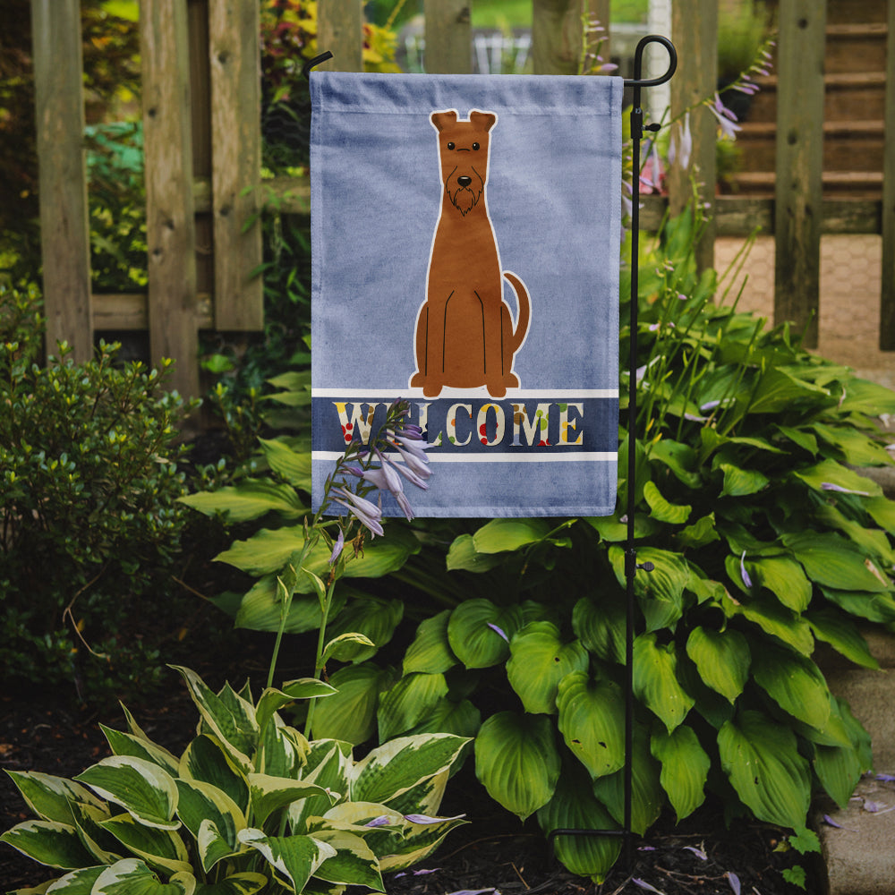 Irish Terrier Welcome Garden Flag Mailbox Decorative Yard Banner Outside Patio Artwork for Flower Beds, Garden Size, Multicolor
