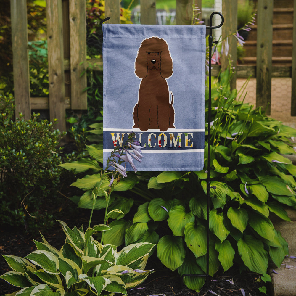 Irish Water Spaniel Welcome Garden Flag Mailbox Decorative Yard Banner Outside Patio Artwork for Flower Beds, Garden Size, Multicolor