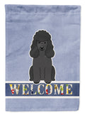 Poodle Black Welcome Garden Flag Mailbox Decorative Yard Banner Outside Patio Artwork for Flower Beds, Garden Size, Multicolor