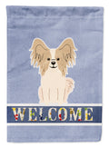 Papillon Sable White Welcome Garden Flag Mailbox Decorative Yard Banner Outside Patio Artwork for Flower Beds, Garden Size, Multicolor