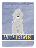 Bedlington Terrier Blue Welcome Garden Flag Mailbox Decorative Yard Banner Outside Patio Artwork for Flower Beds, Garden Size, Multicolor