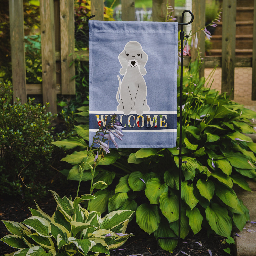 Bedlington Terrier Blue Welcome Garden Flag Mailbox Decorative Yard Banner Outside Patio Artwork for Flower Beds, Garden Size, Multicolor