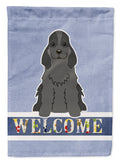 Cocker Spaniel Black Welcome Garden Flag Mailbox Decorative Yard Banner Outside Patio Artwork for Flower Beds, Garden Size, Multicolor