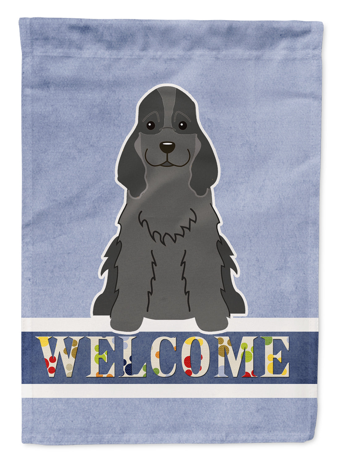 Cocker Spaniel Black Welcome Garden Flag Mailbox Decorative Yard Banner Outside Patio Artwork for Flower Beds, Garden Size, Multicolor