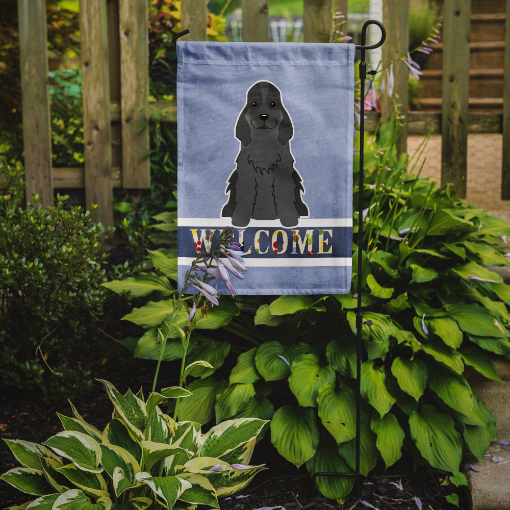 Cocker Spaniel Black Welcome Garden Flag Mailbox Decorative Yard Banner Outside Patio Artwork for Flower Beds, Garden Size, Multicolor