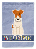 Wire Fox Terrier Welcome Garden Flag Mailbox Decorative Yard Banner Outside Patio Artwork for Flower Beds, Garden Size, Multicolor