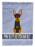 English Toy Terrier Welcome Garden Flag Mailbox Decorative Yard Banner Outside Patio Artwork for Flower Beds, Garden Size, Multicolor
