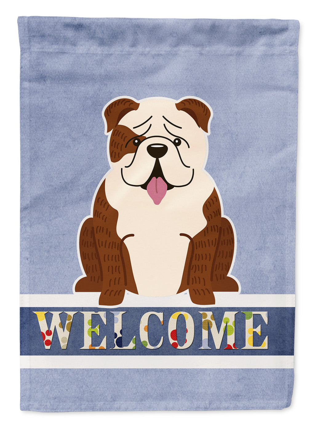 English Bulldog Brindle White Welcome Garden Flag Mailbox Decorative Yard Banner Outside Patio Artwork for Flower Beds, Garden Size, Multicolor