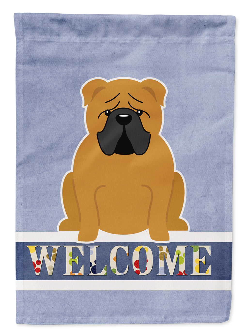 English Bulldog Red Welcome Garden Flag Mailbox Decorative Yard Banner Outside Patio Artwork for Flower Beds, Garden Size, Multicolor