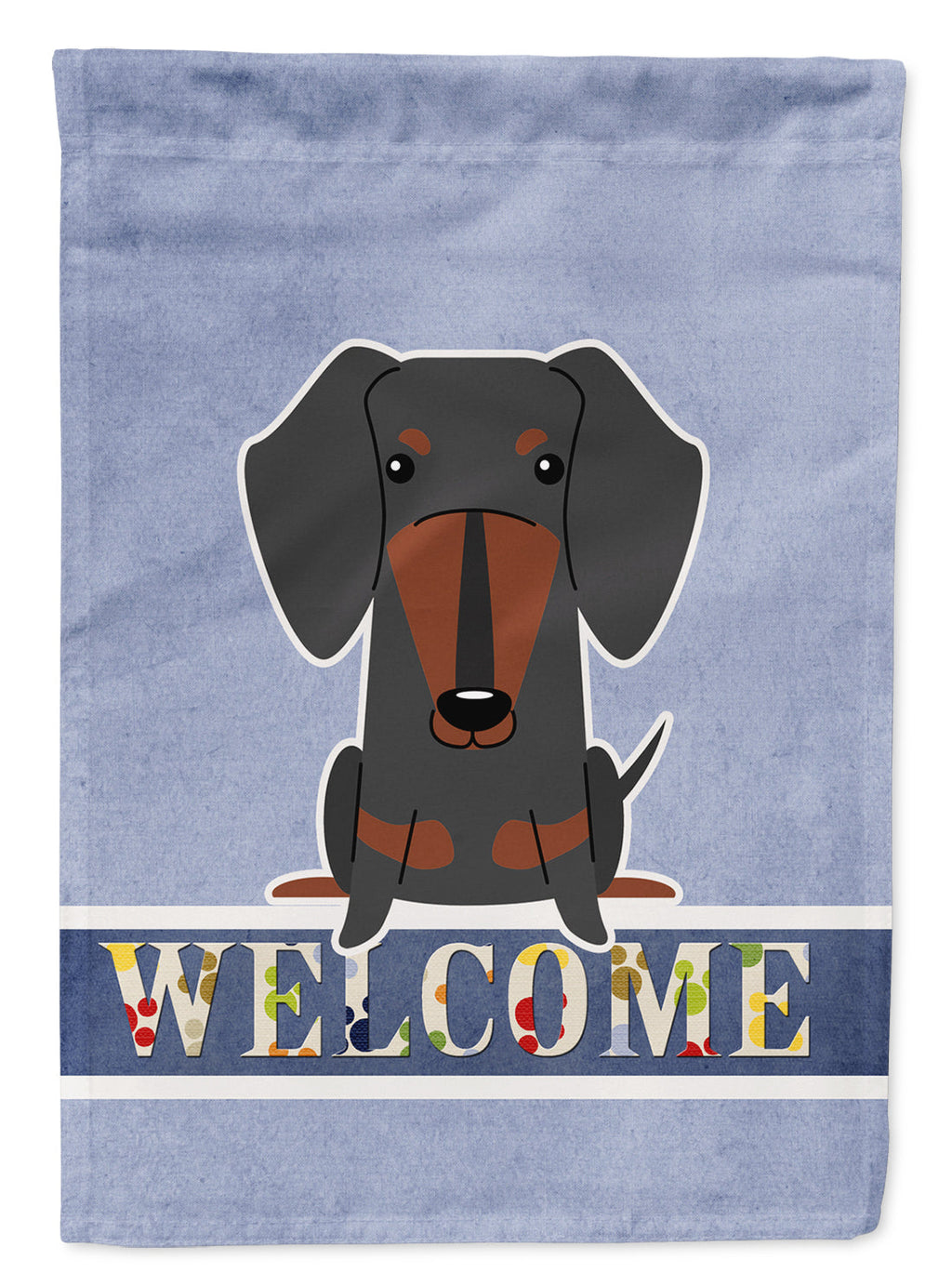 Dachshund Black Tan Welcome Garden Flag Mailbox Decorative Yard Banner Outside Patio Artwork for Flower Beds, Garden Size, Multicolor