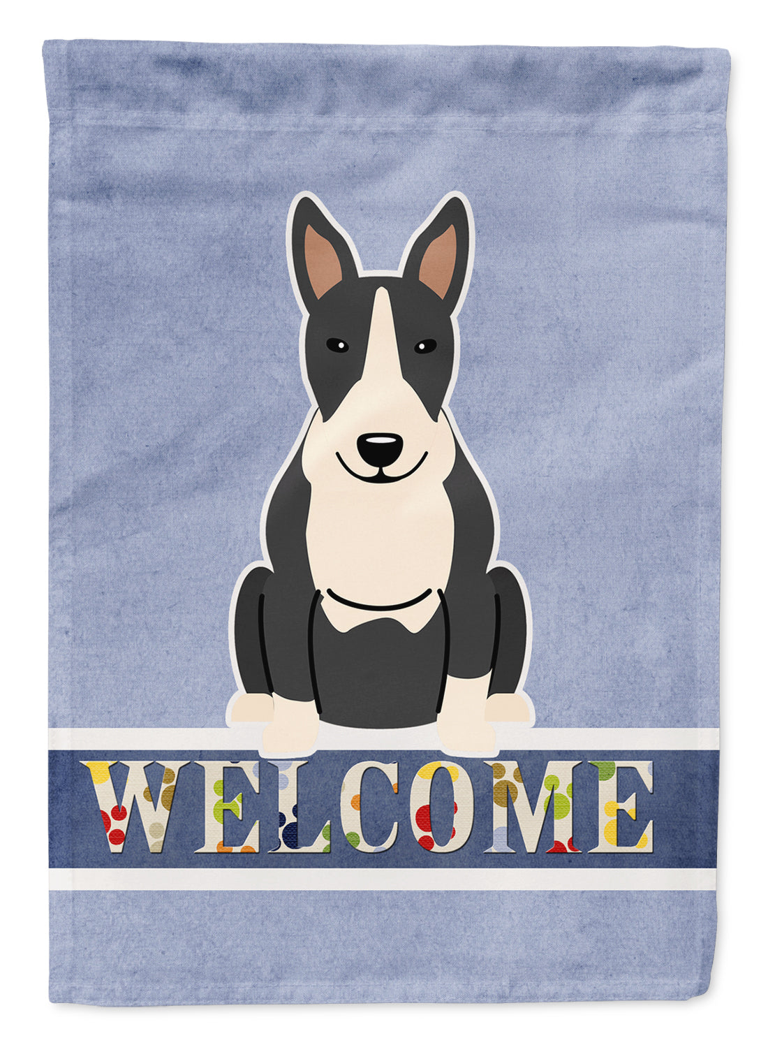 Bull Terrier Black White Welcome Garden Flag Mailbox Decorative Yard Banner Outside Patio Artwork for Flower Beds, Garden Size, Multicolor