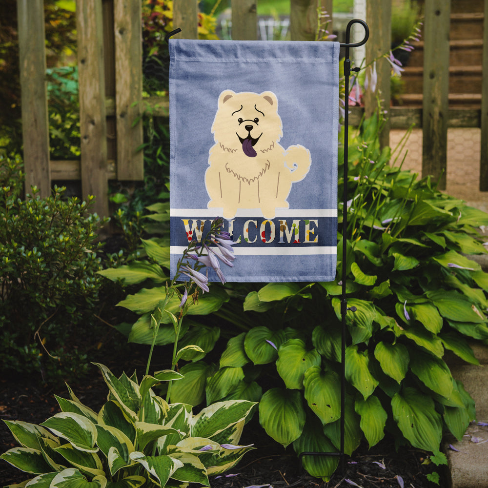 Chow Chow White Welcome Garden Flag Mailbox Decorative Yard Banner Outside Patio Artwork for Flower Beds, Garden Size, Multicolor