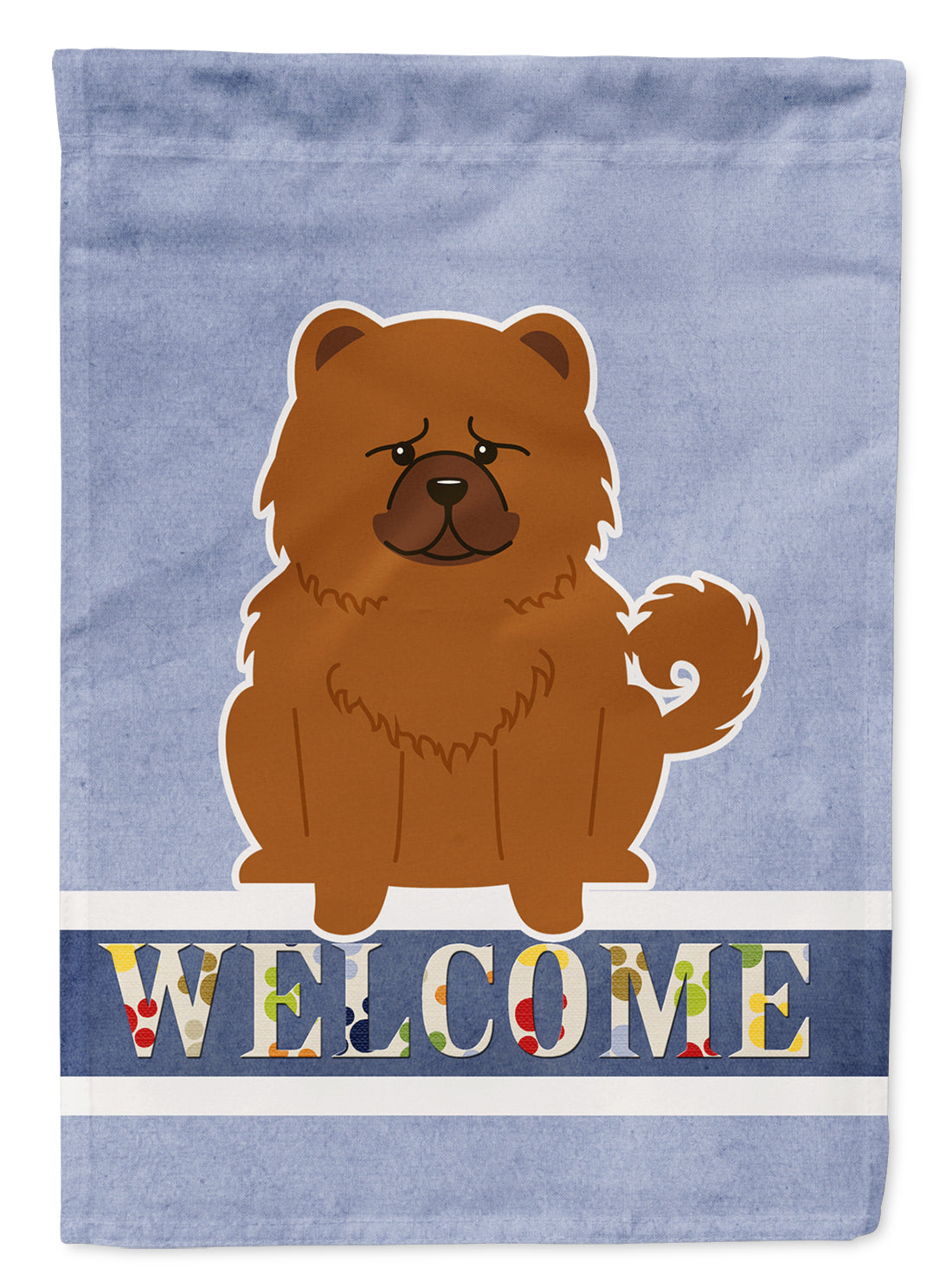 Chow Chow Red Welcome Garden Flag Mailbox Decorative Yard Banner Outside Patio Artwork for Flower Beds, Garden Size, Multicolor