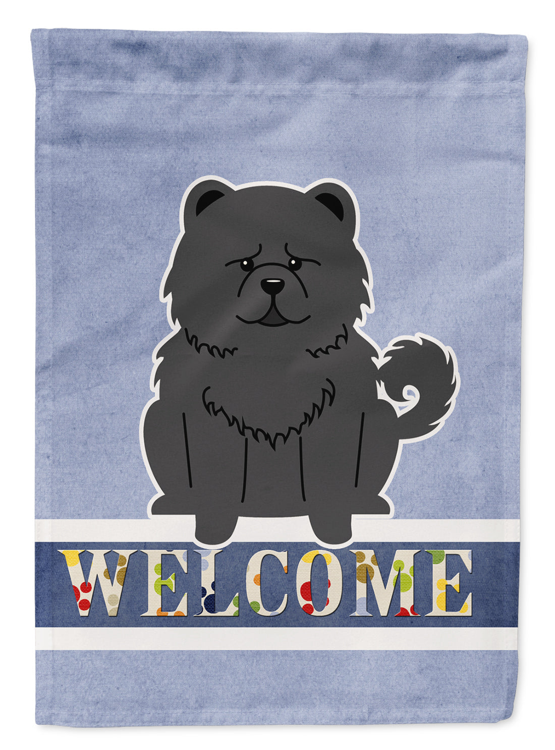 Chow Chow Black Welcome Garden Flag Mailbox Decorative Yard Banner Outside Patio Artwork for Flower Beds, Garden Size, Multicolor