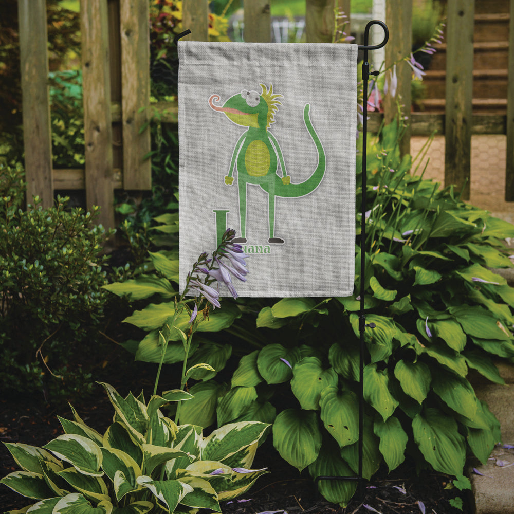 Alphabet I for Iguana Garden Flag Mailbox Decorative Yard Banner Outside Patio Artwork for Flower Beds, Garden Size, Multicolor