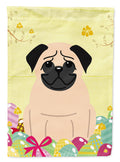 Easter Eggs Pug Fawn Garden Flag Mailbox Decorative Yard Banner Outside Patio Artwork for Flower Beds, Garden Size, Multicolor