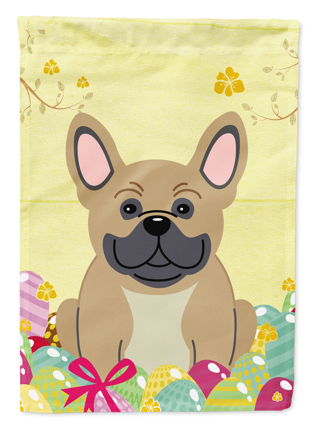 Easter Eggs French Bulldog Cream Garden Flag Mailbox Decorative Yard Banner Outside Patio Artwork for Flower Beds, Garden Size, Multicolor