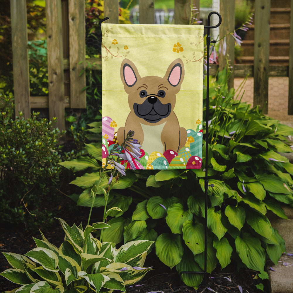 Easter Eggs French Bulldog Cream Garden Flag Mailbox Decorative Yard Banner Outside Patio Artwork for Flower Beds, Garden Size, Multicolor