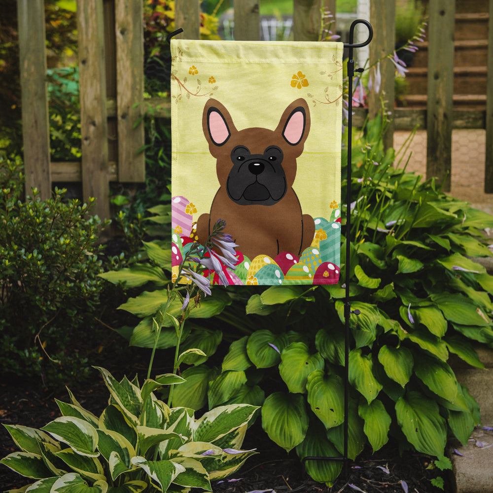 Easter Eggs French Bulldog Brown Garden Flag Mailbox Decorative Yard Banner Outside Patio Artwork for Flower Beds, Garden Size, Multicolor