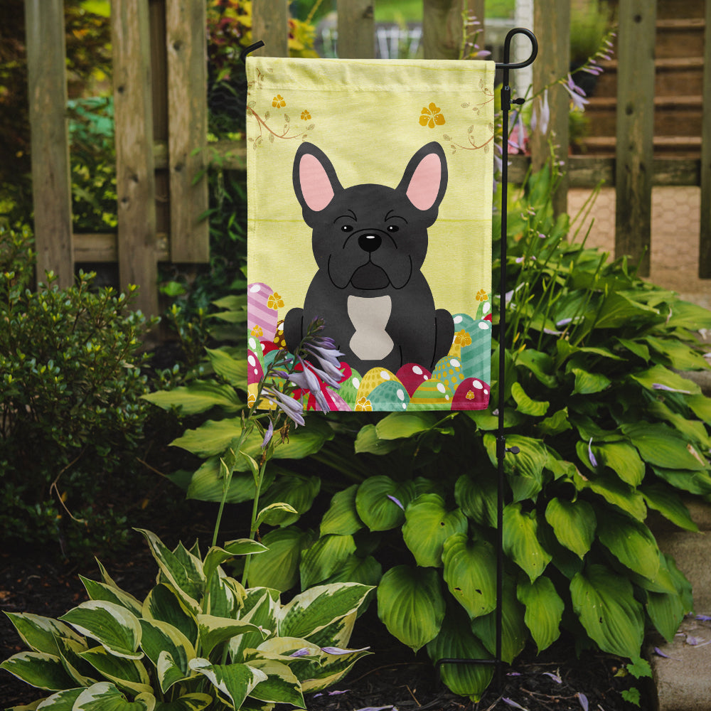 Easter Eggs French Bulldog Black Garden Flag Mailbox Decorative Yard Banner Outside Patio Artwork for Flower Beds, Garden Size, Multicolor