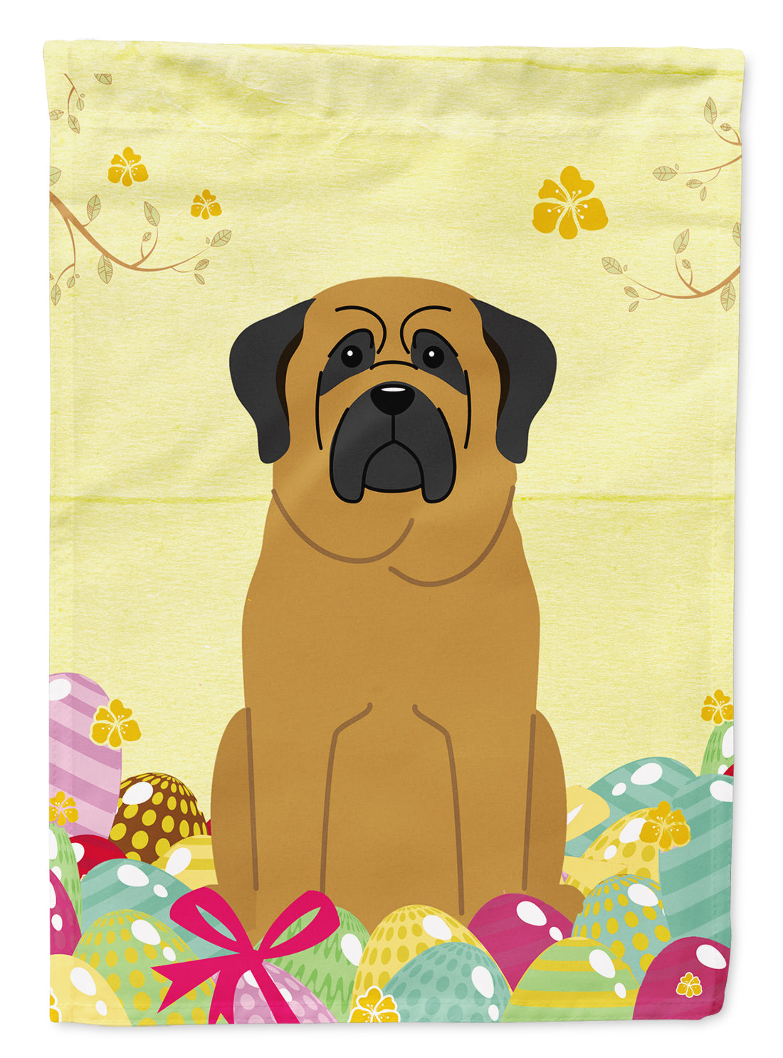 Easter Eggs Mastiff Garden Flag Mailbox Decorative Yard Banner Outside Patio Artwork for Flower Beds, Garden Size, Multicolor