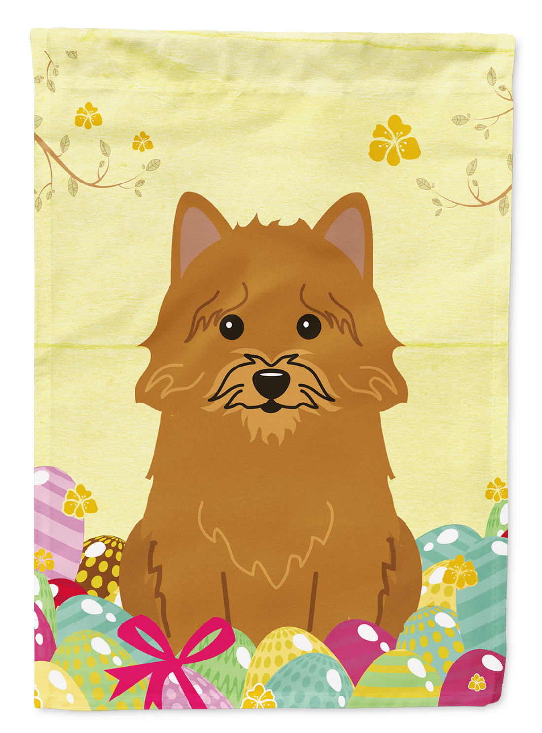 Easter Eggs Norwich Terrier Garden Flag Mailbox Decorative Yard Banner Outside Patio Artwork for Flower Beds, Garden Size, Multicolor