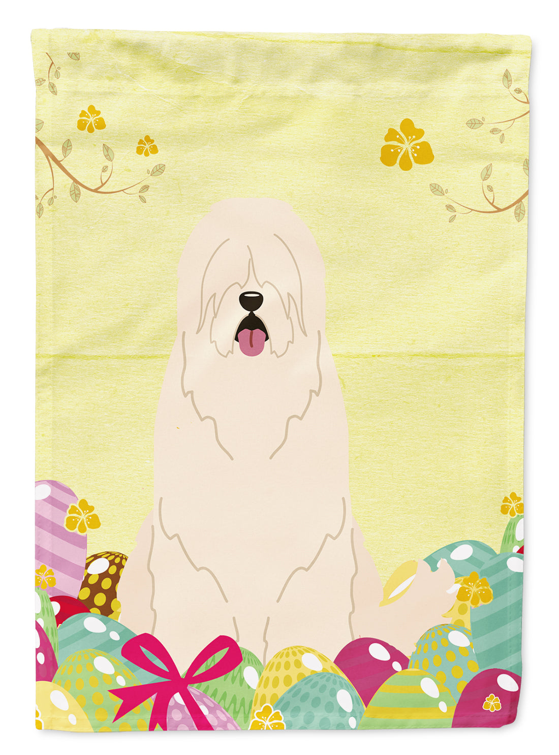 Easter Eggs South Russian Sheepdog Garden Flag Mailbox Decorative Yard Banner Outside Patio Artwork for Flower Beds, Garden Size, Multicolor