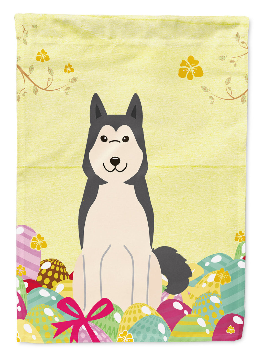 Easter Eggs West Siberian Laika Spitz Garden Flag Mailbox Decorative Yard Banner Outside Patio Artwork for Flower Beds, Garden Size, Multicolor