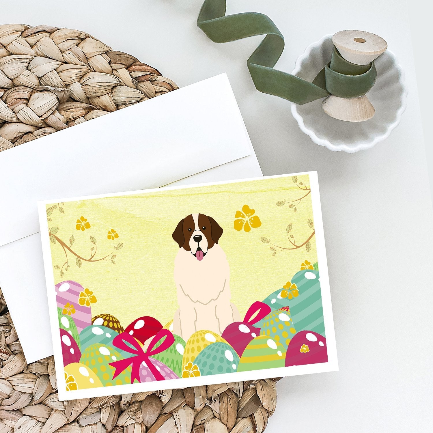 Easter Eggs Moscow Watchdog Greeting Cards Pack of 8 Blank Cards with Envelopes Whimsical A7 Size 5x7