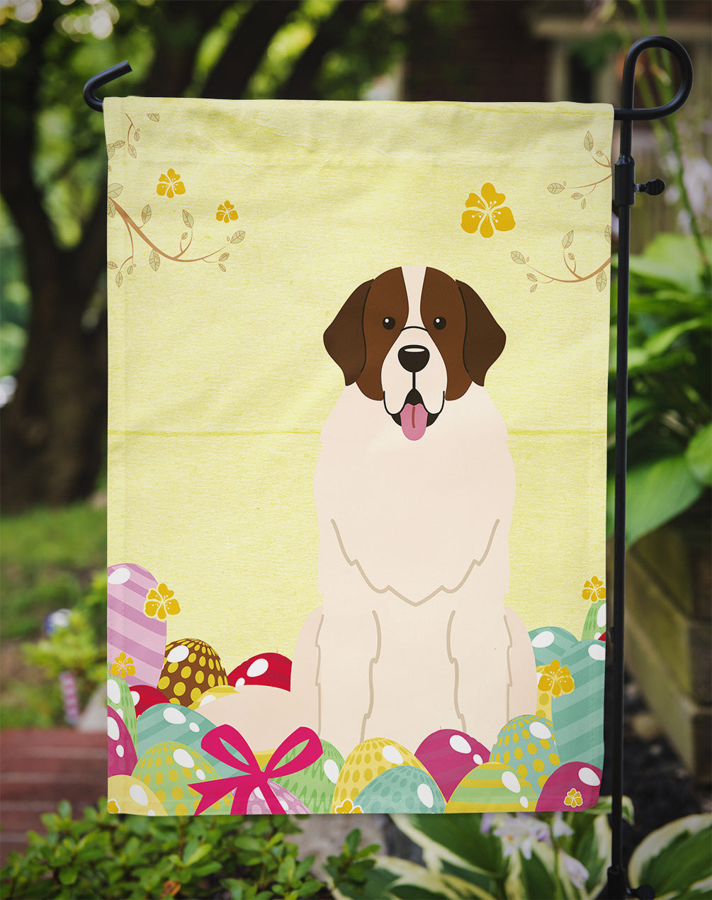 Easter Eggs Moscow Watchdog Garden Flag Mailbox Decorative Yard Banner Outside Patio Artwork for Flower Beds, Garden Size, Multicolor