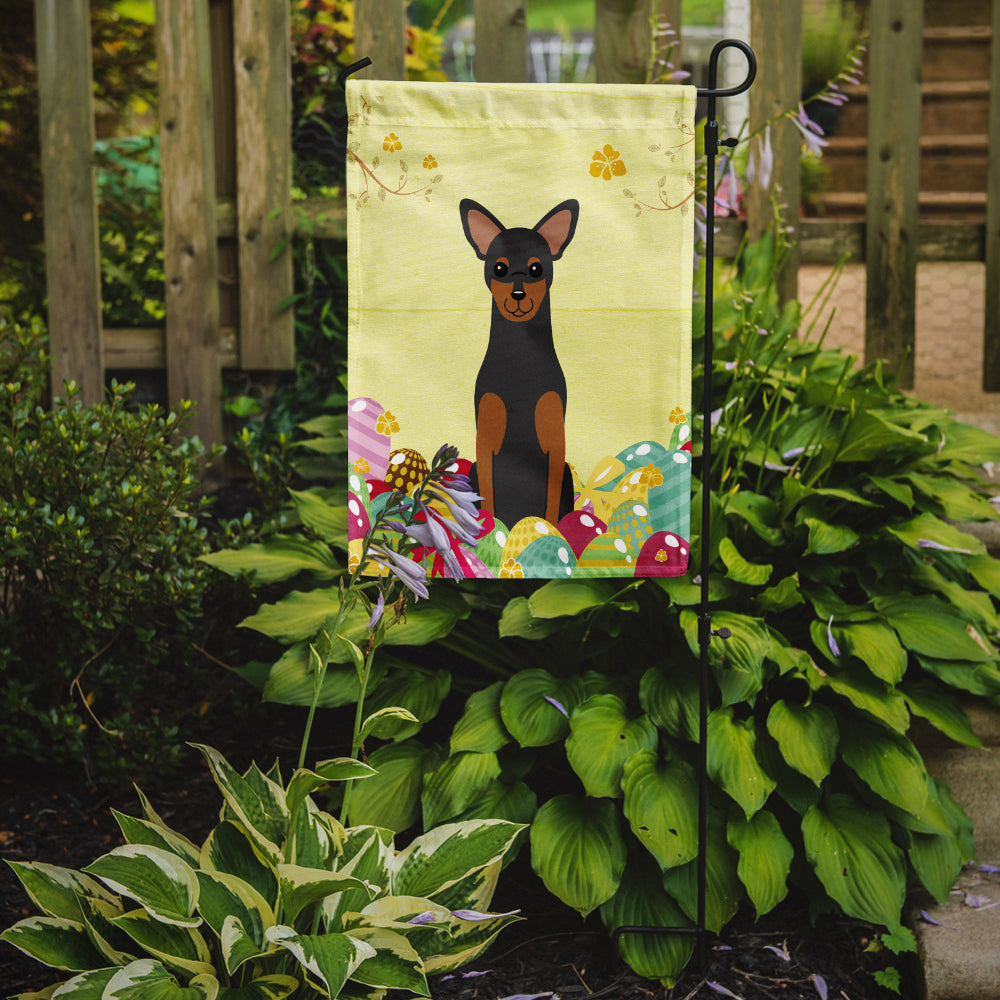 Easter Eggs Manchester Terrier Garden Flag Mailbox Decorative Yard Banner Outside Patio Artwork for Flower Beds, Garden Size, Multicolor
