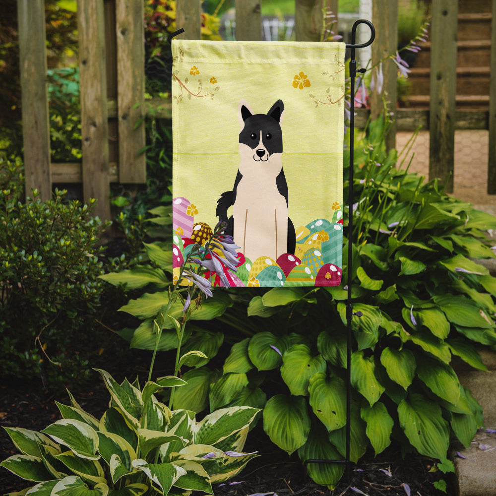 Easter Eggs Russo-European Laika Spitz Garden Flag Mailbox Decorative Yard Banner Outside Patio Artwork for Flower Beds, Garden Size, Multicolor