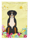 Easter Eggs Greater Swiss Mountain Dog Garden Flag Mailbox Decorative Yard Banner Outside Patio Artwork for Flower Beds, Garden Size, Multicolor