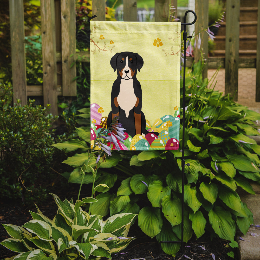 Easter Eggs Greater Swiss Mountain Dog Garden Flag Mailbox Decorative Yard Banner Outside Patio Artwork for Flower Beds, Garden Size, Multicolor
