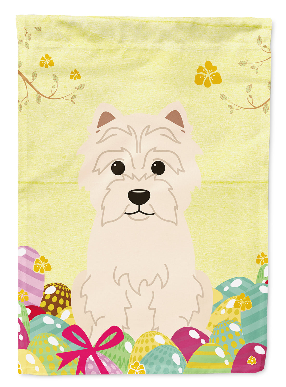 Easter Eggs Westie Garden Flag Mailbox Decorative Yard Banner Outside Patio Artwork for Flower Beds, Garden Size, Multicolor