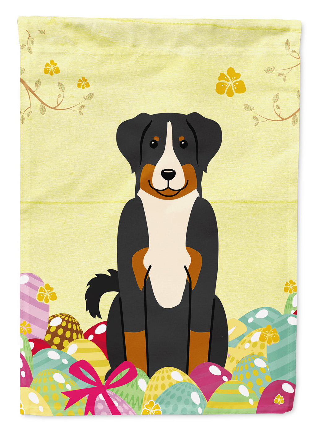 Easter Eggs Appenzeller Sennenhund Garden Flag Mailbox Decorative Yard Banner Outside Patio Artwork for Flower Beds, Garden Size, Multicolor