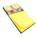 Easter Eggs Yellow Labrador Watercolor Sticky Note Holder Refillable Dispenser Desk Accessory 3x3 Pad Gift