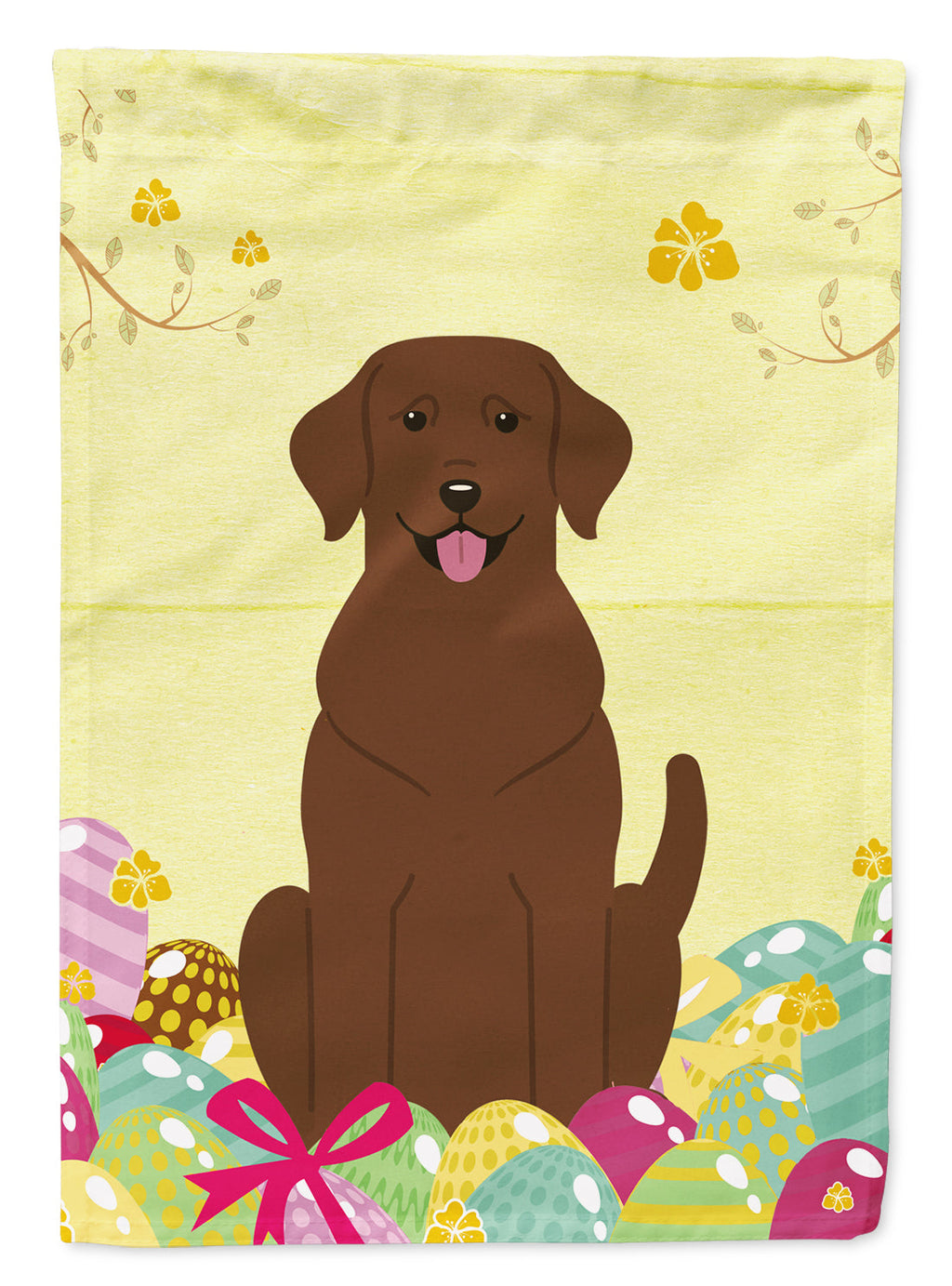 Easter Eggs Chocolate Labrador Garden Flag Mailbox Decorative Yard Banner Outside Patio Artwork for Flower Beds, Garden Size, Multicolor