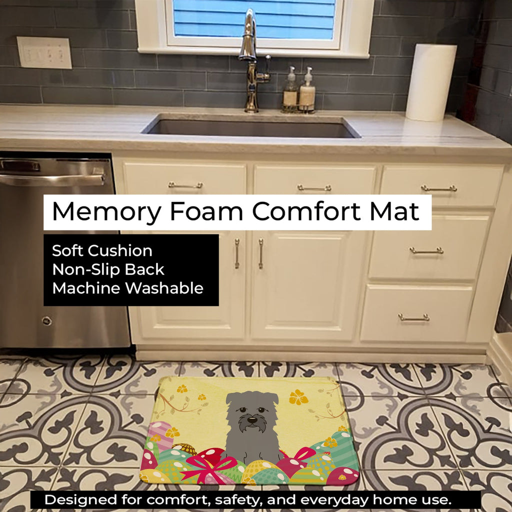 Easter Eggs Glen of Imal Grey Memory Foam Kitchen Mat Machine Washable Anti-Fatigue Cushion Comfort Bath or Kitchen Rug
