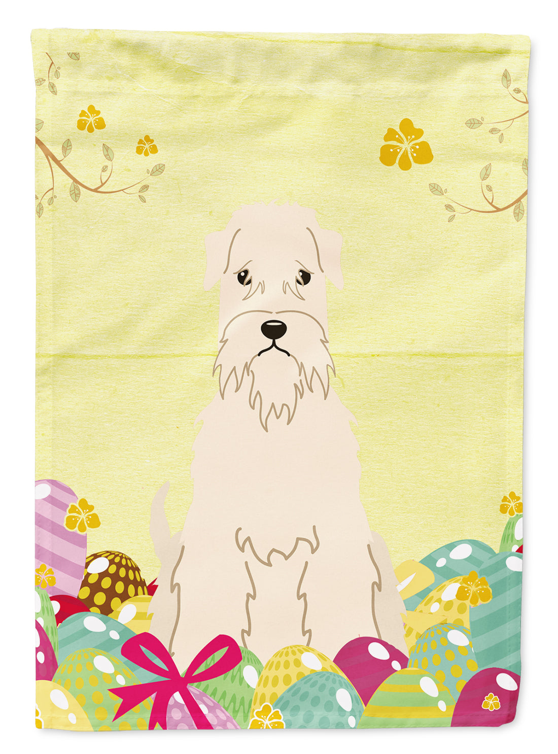 Easter Eggs Soft Coated Wheaten Terrier Garden Flag Mailbox Decorative Yard Banner Outside Patio Artwork for Flower Beds, Garden Size, Multicolor