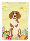 Easter Eggs Brittany Spaniel Garden Flag Mailbox Decorative Yard Banner Outside Patio Artwork for Flower Beds, Garden Size, Multicolor