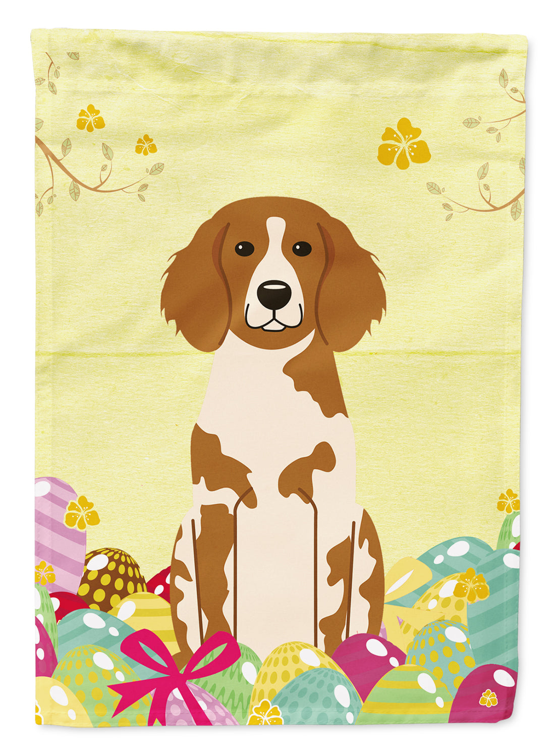 Easter Eggs Brittany Spaniel Garden Flag Mailbox Decorative Yard Banner Outside Patio Artwork for Flower Beds, Garden Size, Multicolor